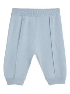 Брюки с отделкой в рубчик Brunello Cucinelli Kids, синий