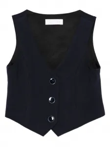 Жилет без рукавов с застежкой на пуговицы Monnalisa, синий