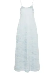 Жаккардовое платье миди EMPORIO ARMANI, синий