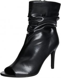 Женские ботильоны-лоферы с открытым носком, ботильоны на высоком каблуке-стилетто с боковой молнией, обувь для работы, вечеринок и выпускных, размеры US 4-16 Wo wagas, Black