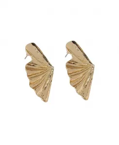 Женские серьги-подвески «Веер» Sohi, gold