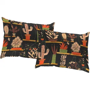 Декоративные подушки Oakham, наволочки без наполнителя, набор из 2 шт. Wirth, Schwarz/terrakotta + bedruckt