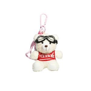 Очаровательный брелок плюшевый мишка Blush Bear Creative Charm высотой 10 см Brangdy, белый