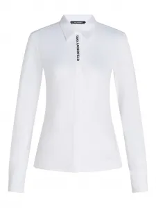 Рубашка с логотипом KARL LAGERFELD, белый