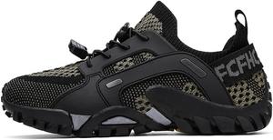 Мужские водные кроссовки для походов большого размера, трейловые кроссовки, легкие, быстро сохнущие, с противоскользящей подошвой для рыбалки, треккинга и прогулок по рекам Qacksv, зеленый