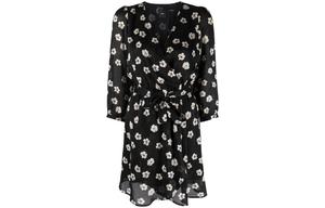 PINKO Женское черное платье с длинными рукавами