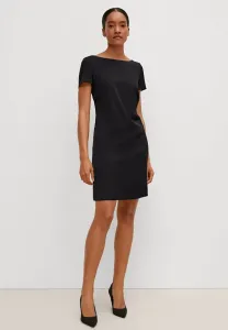 Mit ubootausschnitt day dress Comma, Schwarz