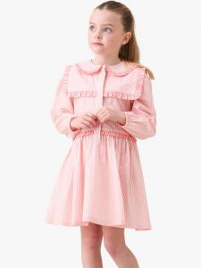 Детское платье-рубашка Frankie в полоску Angel & Rocket, Pink