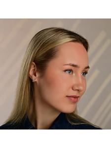 Adeliás Женские серьги - серьги-кольца из серебра 925 пробы с кубическим цирконием в серебряной оправе