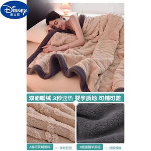 Disney Плед из овечьей шерсти 180х200 см, утолщенный тафтинговый, цвет мягкий серо-зеленый