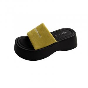 CZRSK Бесшумные противоскользящие и быстросохнущие шлепанцы женские желтые, цвет Yellow