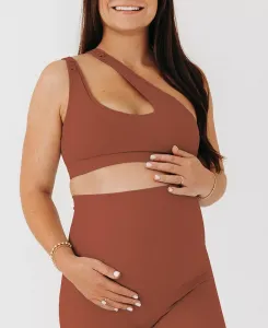 Женский бюстгальтер для кормления через плечо с легкосъемными застежками для кормления грудью и дизайном на одно плечо AXK, коричневый