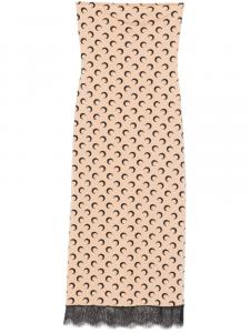 Marine Serre платье миди Crescent Moon, нейтральный