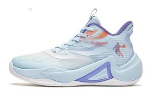 Детские баскетбольные кроссовки GS Low-top Purple Qiaodan, синий