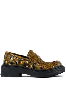 Лоферы Vamonos с тиснением под крокодила CamperLab, коричневый