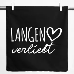 Наволочка Huuraa Langen in Love Gift 40x40см Черный хлопок Langen Present Hellweg Druckerei