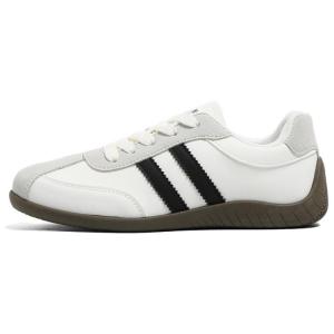 HUANQIU Износостойкие и легкие низкие немецкие армейские кеды женские белые черные бело-черные, цвет White Black