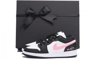 Air 1 Chestnut Противоскользящие Кроссовки Баскетбольные Низкие Винтажные GS Черные Розовые Jordan