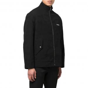 Логотип Детализированная Застёгивающаяся на Молнию Длинная Куртка Valentino, Чёрный