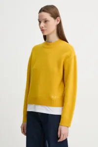 Шерстяной свитер с подтяжками Esther A.P.C., желтый