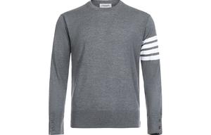 Свитер с четырьмя полосками THOM BROWNE, серый