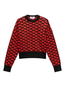 Свитшот с монограммой MSGM, красный