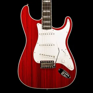 Fender Custom Shop Masterbuilt Деннис Галушка Стратокастер 1966 года из зебрового дерева NOS, красная морилка