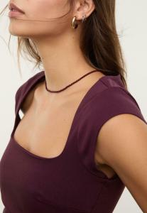 Платье Stradivarius MIDI, Dark Red