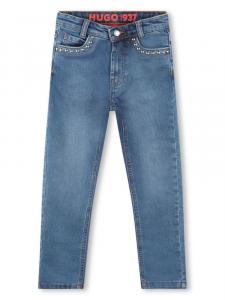 HUGO KIDS джинсы с заклепками, синий