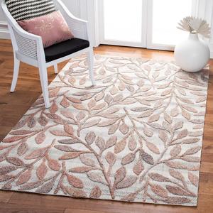 SAFAVIEH, 122 x 183 см, Ковер ручной работы South Hampton Collection Rust / Ivory SHA302P из шерсти с ботаническим узором