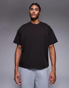 4505 свободная укороченная тренировочная футболка из плотного хлопка с быстросохнущей отделкой, коричневого цвета с потертостями