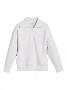 Толстовка с воротником на молнии и вышивкой Brunello Cucinelli Kids, серый