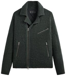 Вязаная плюшевая куртка Kith Plush Knit Brian Moto Jacket, синий