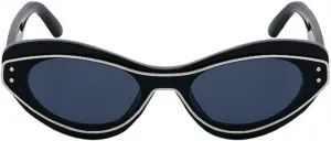 Женские солнцезащитные очки Melrose Sexy Cat Eye Y2K Punk Sunglasses Luxury Fashion One-Piece Sun Glasses Vintage UV400 Eyewear For Lady ZS-98296, Black Silver