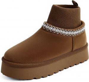 Женские универсальные короткие ботинки Samilor: водоотталкивающая замша, противоскользящая подошва, для офиса и выходных, практичные и стильные для работающих женщин, Brown