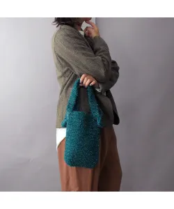 Мини-сумка Kakatoo Rabbit, связанная крючком Lazy Susan, цвет Green