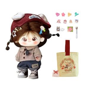 Кукла из хлопка Jinnew, Small Bracket+Puppy Woof Woof+Canvas Bag+Blush+Brooch+Greeting Card+Stickers+Claw Clip