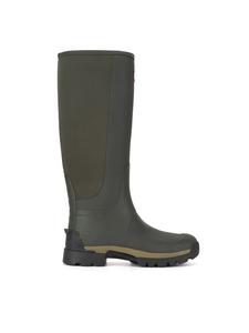 Резиновые сапоги мужские Hunter высокие на каблуке, хаки
