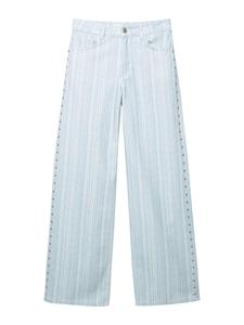 Джинсы с широкими штанинами Pull&Bear, Blue Denim
