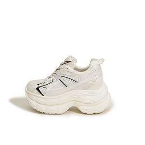 Milan love song Амортизирующие противоскользящие и износостойкие массивные низкие кроссовки женские белые, цвет White