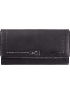 Camel Active Кожаный кошелек черного цвета - (Ш)19 x (В)10 x (Г)3 см