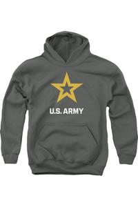 Толстовка с капюшоном U.S. ARMY для детей Gildan, Charcoal