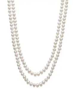 Двухрядное ожерелье из стерлингового серебра с кубическим цирконием Belle De Mer, white