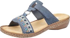 Женские кроссовки Rieker N42K6 Nikita Slip-On - легкие прогулочные кроссовки с лазерной перфорацией и эластичной шнуровкой - стильные и гибкие для комфорта на весь день, Blau Baltik