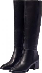 Женские модные ботильоны FSJ с молнией, средний массивный каблук, округлый носок, стильные, удобные для ходьбы, размеры 4-15 США, Black