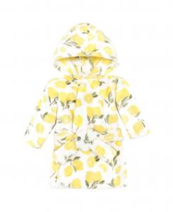 Мягкий халат с изображением мордочки плюшевого животного Hudson Baby, Lemon