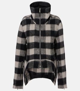 Куртка из натуральной шерсти в клетку Exploder Rick Owens, Black Plaid