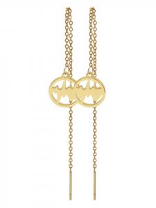 Adeliás Универсальный кулон - подвеска в форме сердца из нержавеющей стали, позолоченная