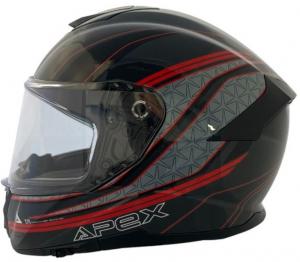 Шлем APEX ft300 vienna, Black/Grey/Red