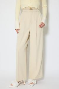 Широкие брюки с высокой талией и заостренными концами Rienda, цвет Beg